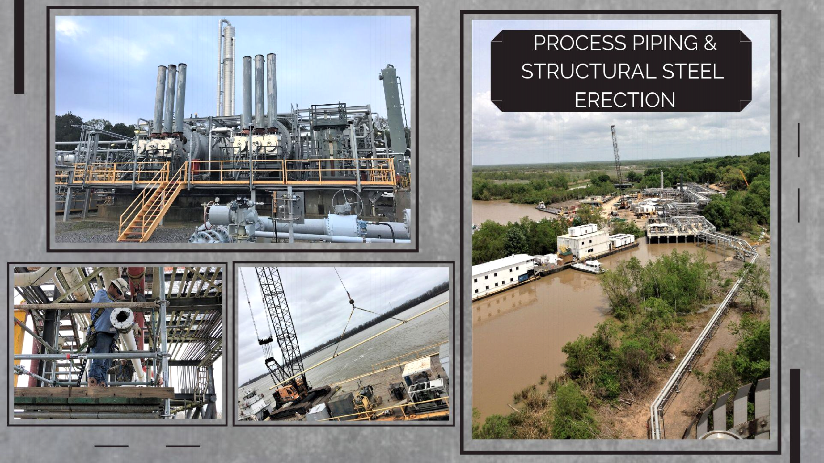 process piping & structural steel erection